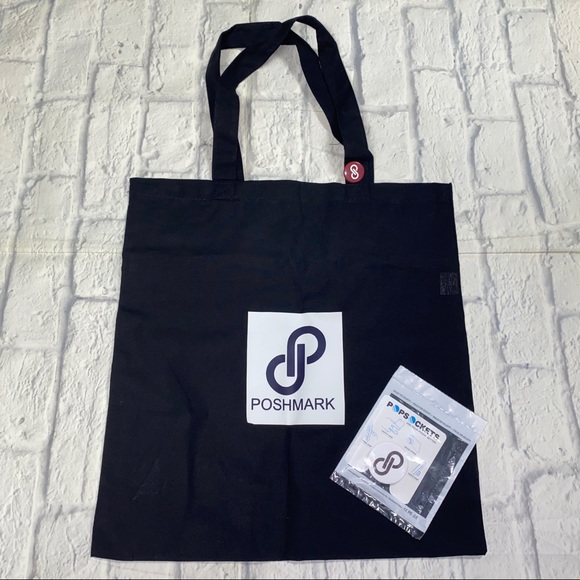PopSocket Handbags - Poshmark Tote Bag, Pin, and Popsocket